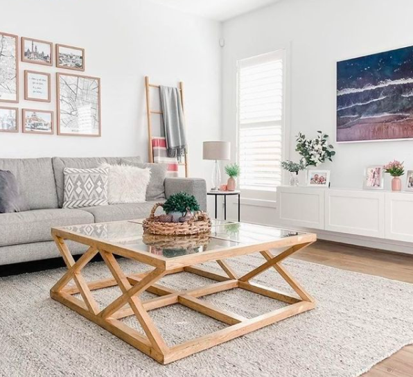 soft furnishings in a modern living room