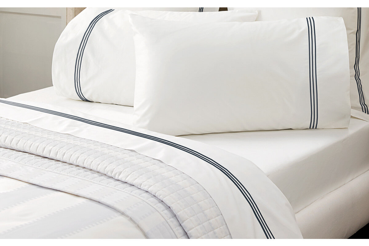 modern bedding in white
